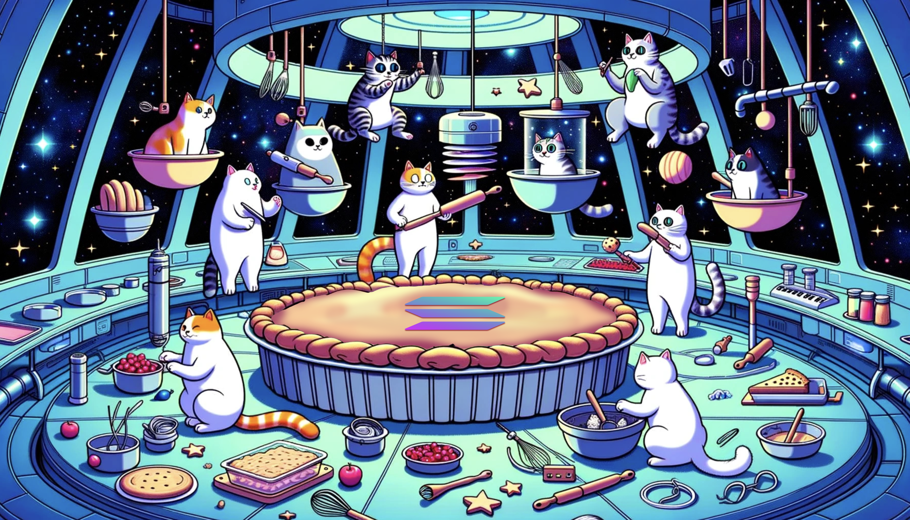 Cats-making-pie